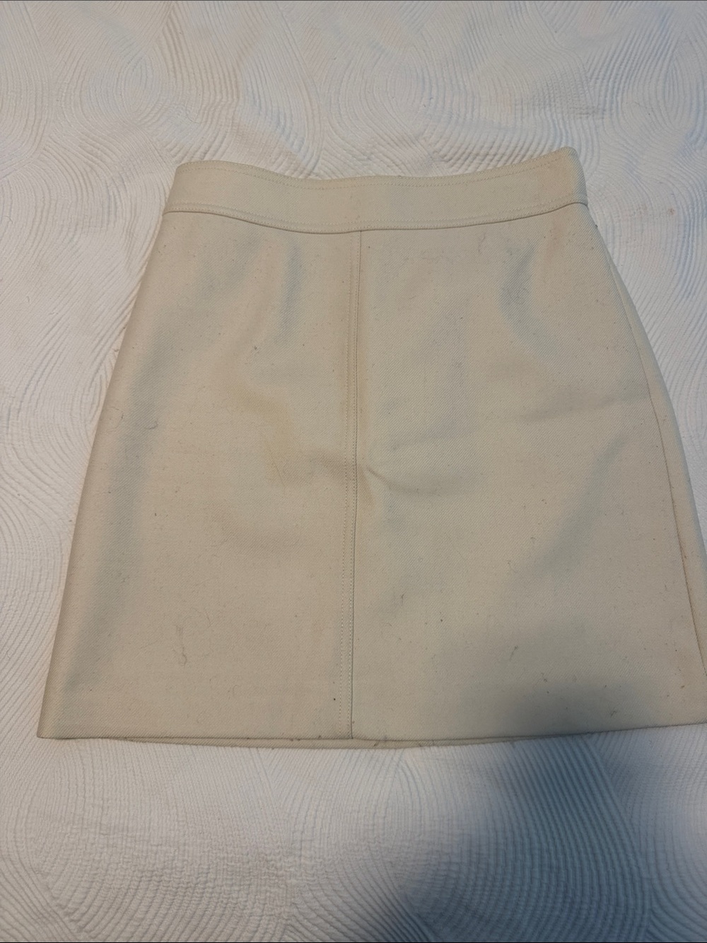 J. Crew Neutral Cream A-Line Mini Skirt